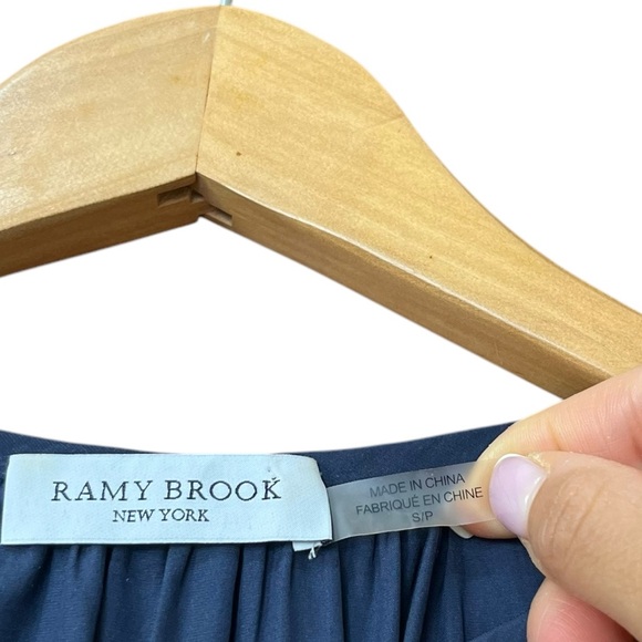 Ramy Brook Blue Satin Quinn Dress Sleeveless Size Small - Picture 8 of 14